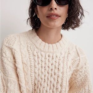 Madewell Cable-Knit Oversized Sweater